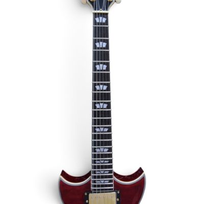 Custom Crown ES335 Bigsby Tailpiece Wine Red Burst Ace Frehley Integrated LED Guitar - Image 7
