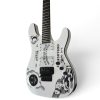 Custom Obsidian Kirk Ouija Board White Good Bye Guitar Floyd Rose Tremolo
