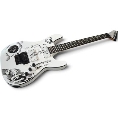 Custom Obsidian Kirk Ouija Board White Good Bye Guitar Floyd Rose Tremolo - Image 7