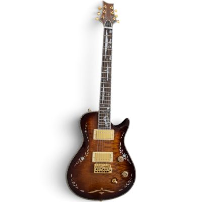 Custom Monarch Santana Singlecut Tiger Eye Burst Maple Top Guitar - Image 2