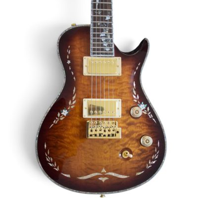 Custom Monarch Santana Singlecut Tiger Eye Burst Maple Top Guitar