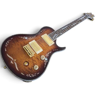 Custom Monarch Santana Singlecut Tiger Eye Burst Maple Top Guitar - Image 12
