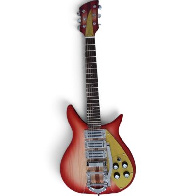 Custom Nova Fireglo 325C64 21 Inch Scale Length Lennon Guitar Bigsby Tremolo - Image 3
