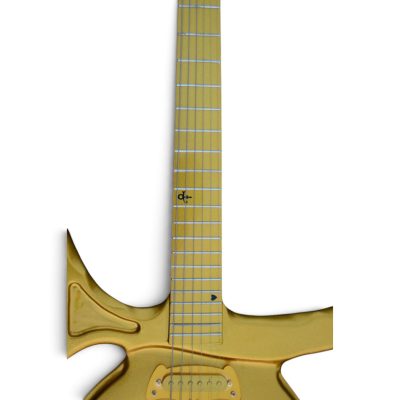 Custom Ember Prince Love Symbol Gold Finish 6 String Electric Guitar - Image 5