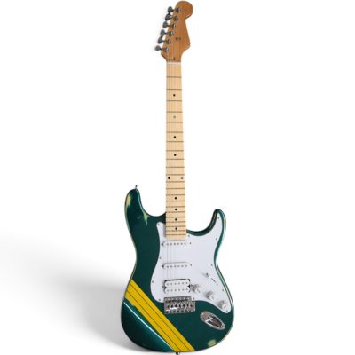 Custom Regent Tom DeLonge Sherwood Green Yellow Stripes Electric Guitar - Image 3