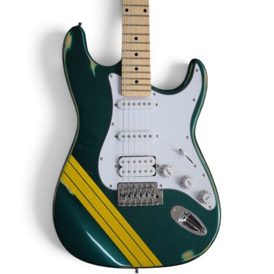Custom Regent Tom DeLonge Sherwood Green Yellow Stripes Electric Guitar