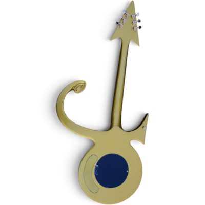 Custom Ember Prince Love Symbol Gold Finish 6 String Electric Guitar - Image 9