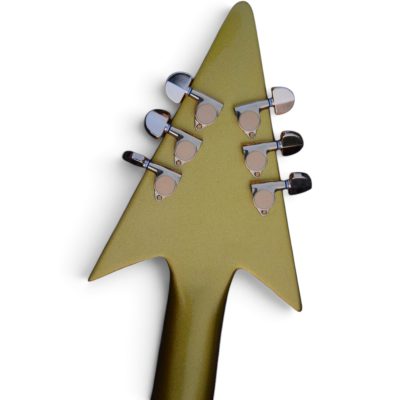 Custom Ember Prince Love Symbol Gold Finish 6 String Electric Guitar - Image 10