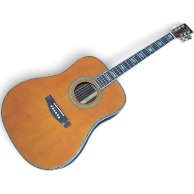 Custom Vertex D45 Amber Solid Spruce Top Acoustic Electric Guitar Fishman Pickups - Image 2