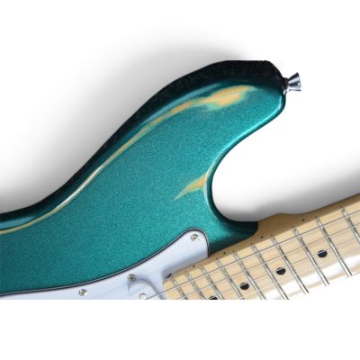 Custom Regent Tom DeLonge Sherwood Green Yellow Stripes Electric Guitar - Image 7