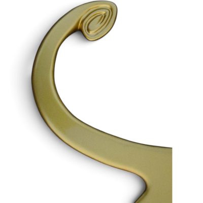 Custom Ember Prince Love Symbol Gold Finish 6 String Electric Guitar - Image 2