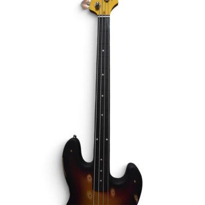 Custom Regent Jaco Pastorius Relic Aged Tobacco Sunburst 4 String Jazz Bass No Frets - Image 5