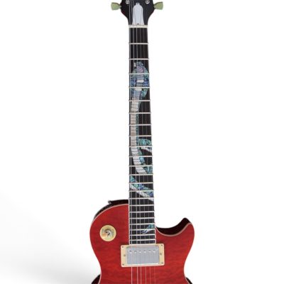 Custom Crown Translucent Red Quilted Maple Top Snakepit Slash Guitar - Image 5