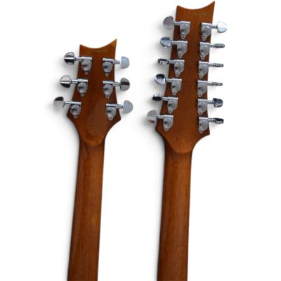 Custom Monarch 6 String And 12 String Guitar Prism Rainbow Burst Double Neck - Image 9