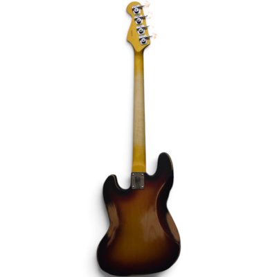 Custom Regent Jaco Pastorius Relic Aged Tobacco Sunburst 4 String Jazz Bass No Frets - Image 9