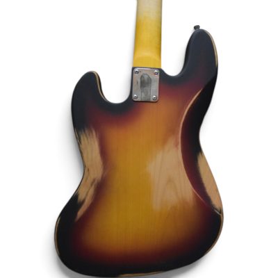 Custom Regent Jaco Pastorius Relic Aged Tobacco Sunburst 4 String Jazz Bass No Frets - Image 2