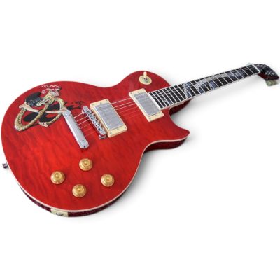 Custom Crown Translucent Red Quilted Maple Top Snakepit Slash Guitar - Image 9