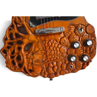 Custom Crown SG Engrave Carved Skull Bones Electric Guitar - Image 5