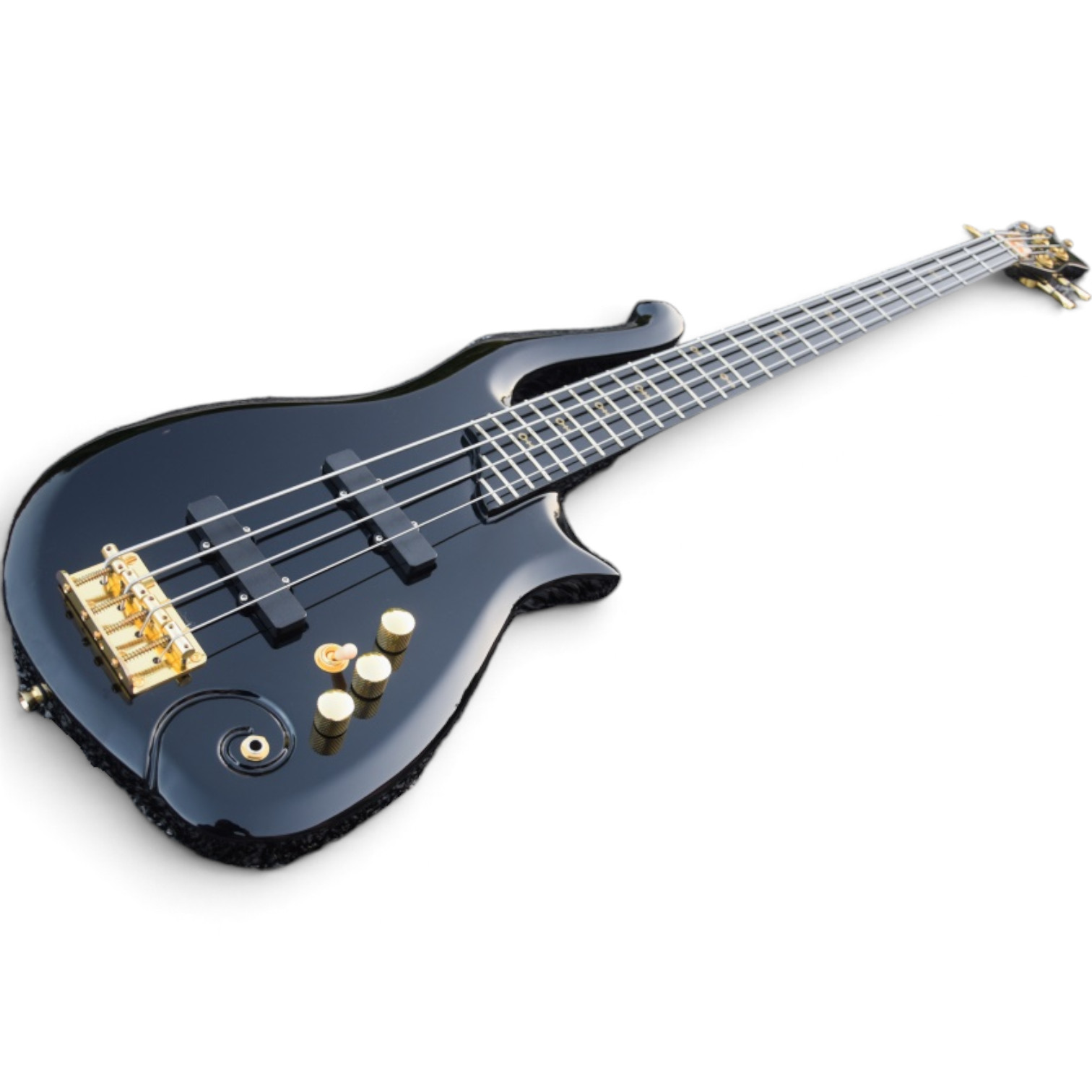 Custom Ember Prince Cloud Black Finish 4 String Bass - Image 7