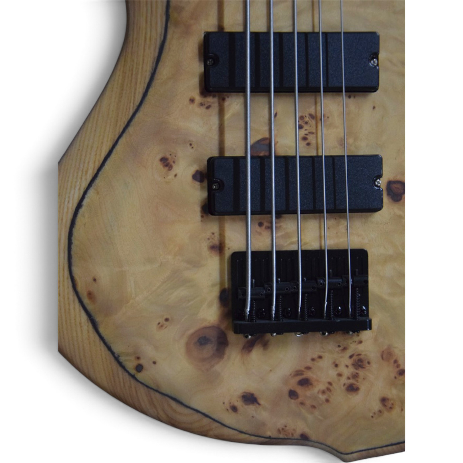 Custom Onyx Patriot Birdseye 5 String Bass - Image 7