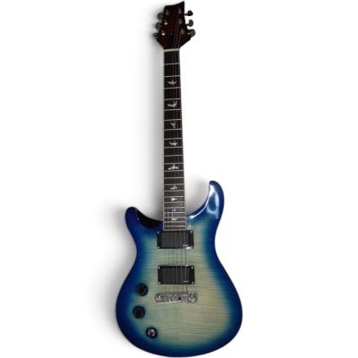 Custom Monarch Santana Blue Burst Flamed Maple Electric Guitar - Image 3