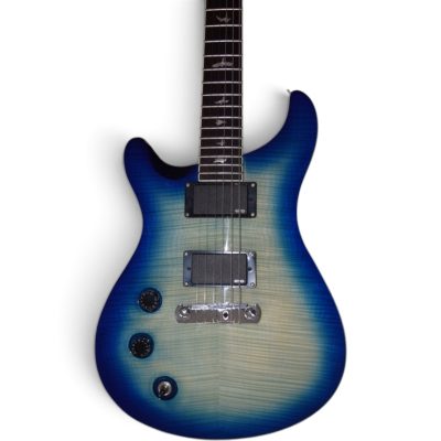 Custom Monarch Santana Blue Burst Flamed Maple Electric Guitar - Image 4