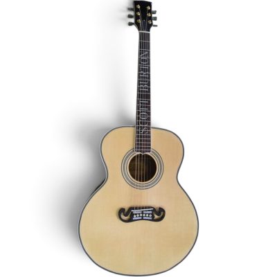 Custom Crown SJ200 Natural Solid Sitka Spruce Top Acoustic Electric Guitar Inlayed Fretboard Fishman EQ - Image 3