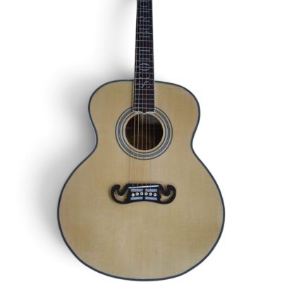 Custom Crown SJ200 Natural Solid Sitka Spruce Top Acoustic Electric Guitar Inlayed Fretboard Fishman EQ