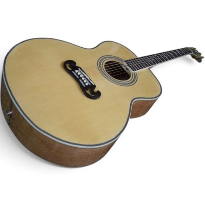 Custom Crown SJ200 Natural Solid Sitka Spruce Top Acoustic Electric Guitar Inlayed Fretboard Fishman EQ - Image 7