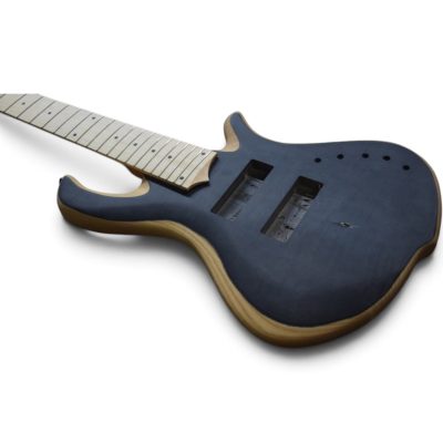 Custom Onyx Patriot Matte Gray Burst Flamed Maple Top 6 String Bass - Image 9