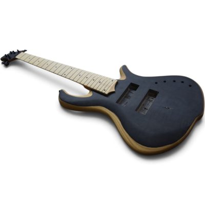 Custom Onyx Patriot Matte Gray Burst Flamed Maple Top 6 String Bass - Image 10
