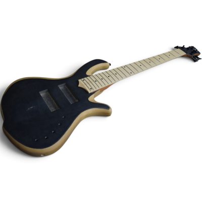 Custom Onyx Patriot Matte Gray Burst Flamed Maple Top 6 String Bass - Image 12