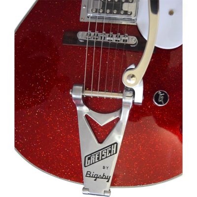 Custom Sovereign Red Sparkle Jet Duo G6129T George Harrison Guitar Bigsby Tremolo - Image 3