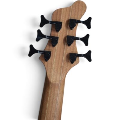 Custom Onyx Patriot Matte Gray Burst Flamed Maple Top 6 String Bass - Image 2