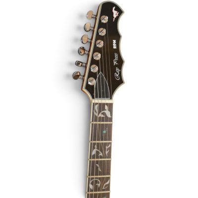 Custom Vesper Region PL G2 Amber Orange Flamed Maple Top Quilted Maple Back Guitar - Image 3