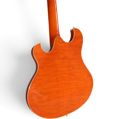 Custom Vesper Region PL G2 Amber Orange Flamed Maple Top Quilted Maple Back Guitar - Image 7