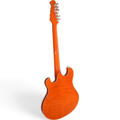 Custom Vesper Region PL G2 Amber Orange Flamed Maple Top Quilted Maple Back Guitar - Image 10