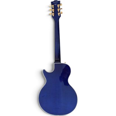 Custom Crown Alex Lifeson Fhole Florentine Cutaway Translucent Blue Semi Hollow Guitar - Image 8