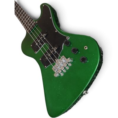 Custom Crown Krist Novoselic Green Metallic Finish Thunderbird 4 String Bass - Image 7