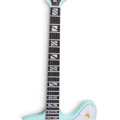 Custom Crown Firebird VII Frost Blue Finish Three Pickups Guitar Mini Humbuckers - Image 6