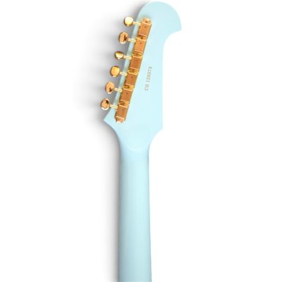 Custom Crown Firebird VII Frost Blue Finish Three Pickups Guitar Mini Humbuckers - Image 2
