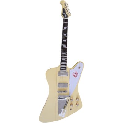 Custom Crown Firebird Cream Finish Electric Guitar Mini Humbucker - Image 8