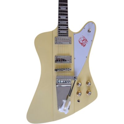 Custom Crown Firebird Cream Finish Electric Guitar Mini Humbucker - Image 7