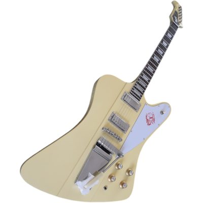 Custom Crown Firebird Cream Finish Electric Guitar Mini Humbucker - Image 6
