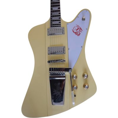 Custom Crown Firebird Cream Finish Electric Guitar Mini Humbucker
