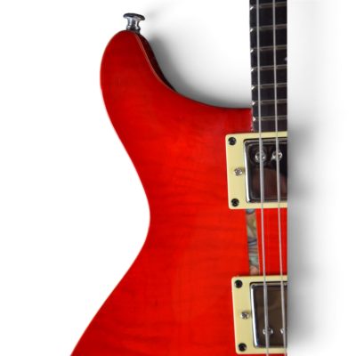 Custom Monarch Santana Red Flamed Maple Top Solid Electric Guitar - Image 9