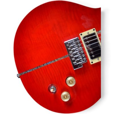 Custom Monarch Santana Red Flamed Maple Top Solid Electric Guitar - Image 11