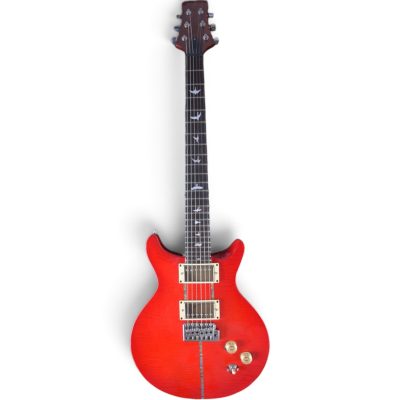 Custom Monarch Santana Red Flamed Maple Top Solid Electric Guitar - Image 12