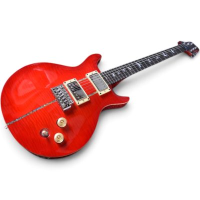Custom Monarch Santana Red Flamed Maple Top Solid Electric Guitar - Image 13