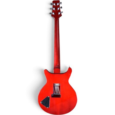 Custom Monarch Santana Red Flamed Maple Top Solid Electric Guitar - Image 2